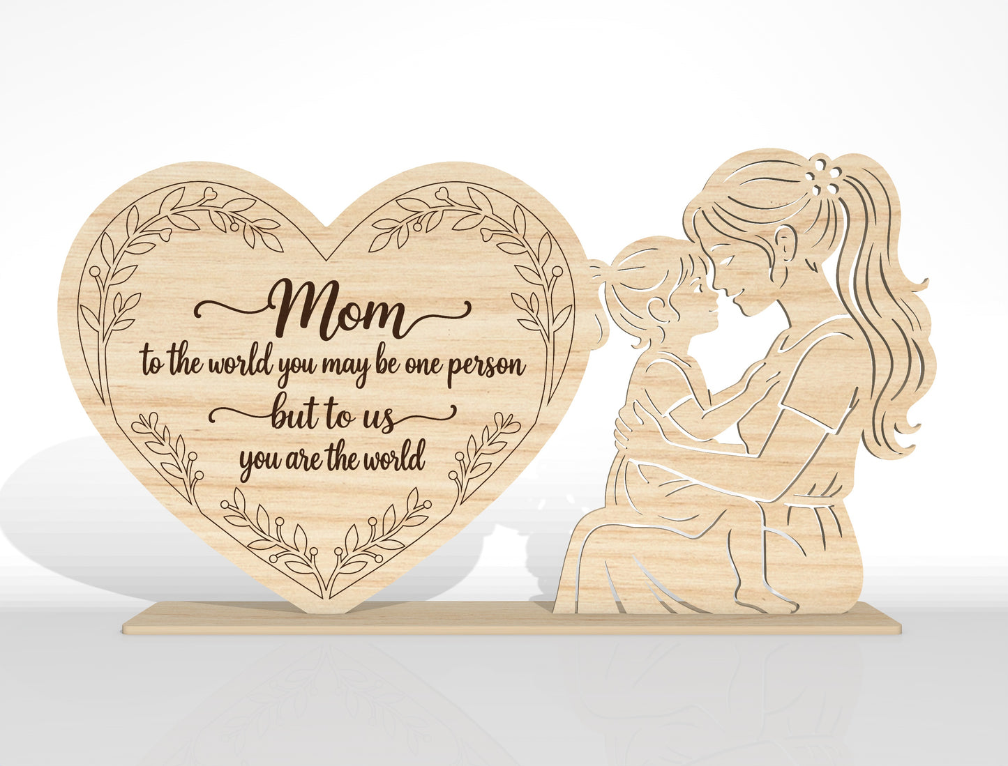 Mother's Day Wooden Sign SVG Bundle Mixed Designs for xTool