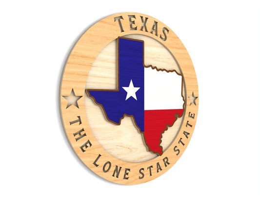 Texas Lone Star State Sign SVG for Glowforge and xTool Laser Cut