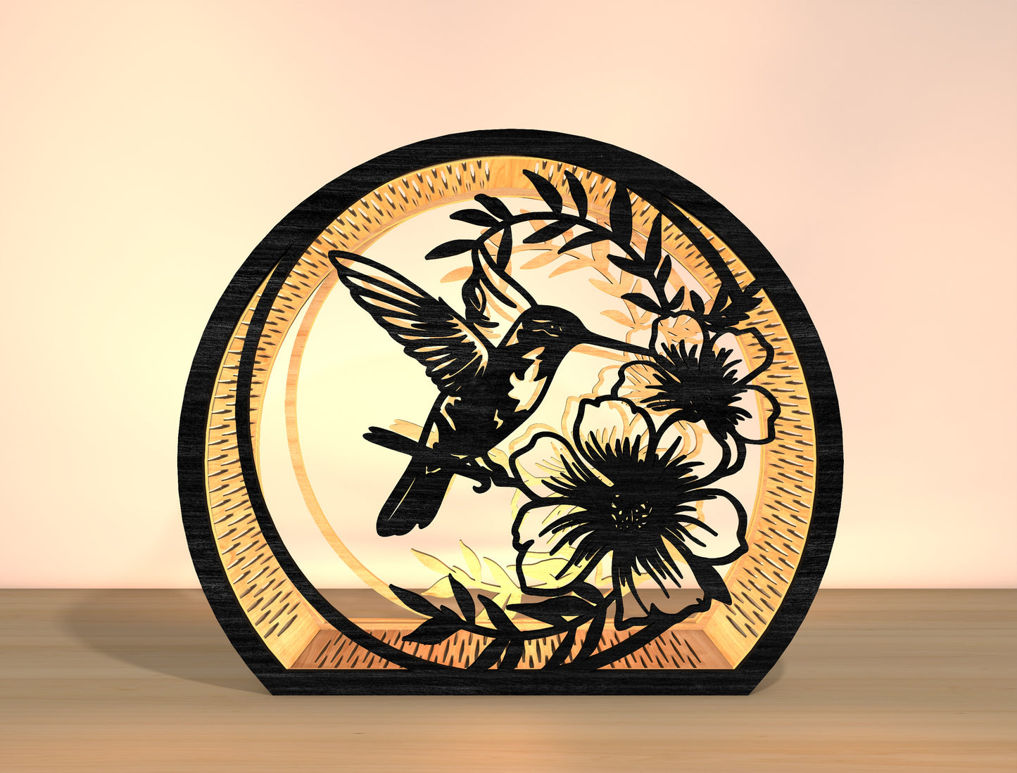 Hummingbird Lantern SVG Bundle for Glowforge xTool Laser Cut File
