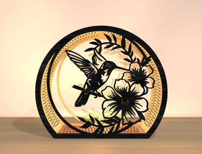 Hummingbird Lantern SVG Bundle for Glowforge xTool Laser Cut File