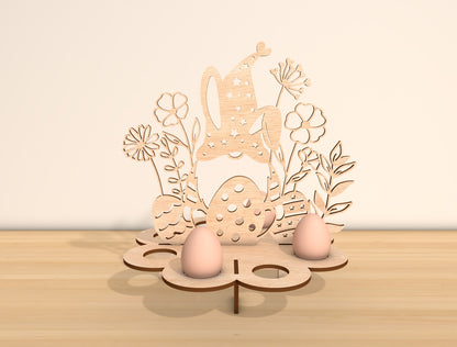 Easter Cow Egg Holder Stand Laser Cut File | Farm Easter Tabletop Egg Display | Ready to Cut | Glowforge, xTool, LightBurn, etc.