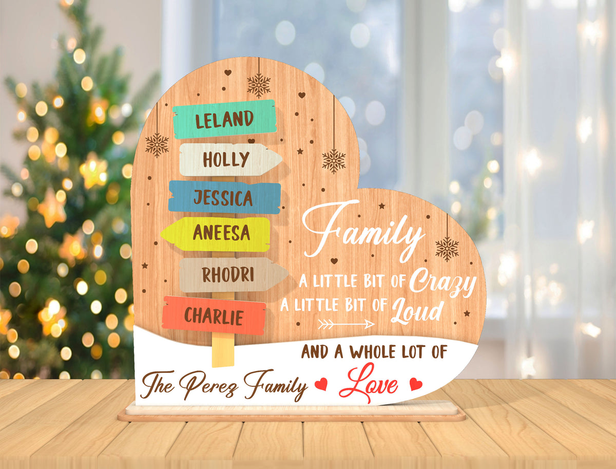 Personalized Family Name Sign SVG Laser Cut Tabletop Decor