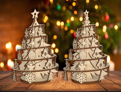 Standing Christmas Tree Laser Cut File | Ready to Cut | Glowforge, xTool, LightBurn, etc.