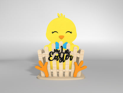 My 1st Easter Bunny Chick Lamb Basket SVG Bundle for LightBurn and xTool