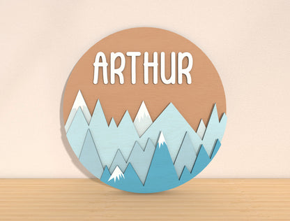 Mountain Name Sign SVG for Glowforge and xTool Laser Cut File