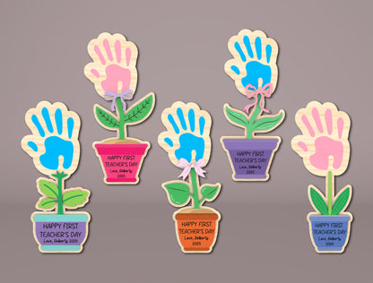 Handprint Flower Kids Craft SVG Bundle Mother's Day for xTool