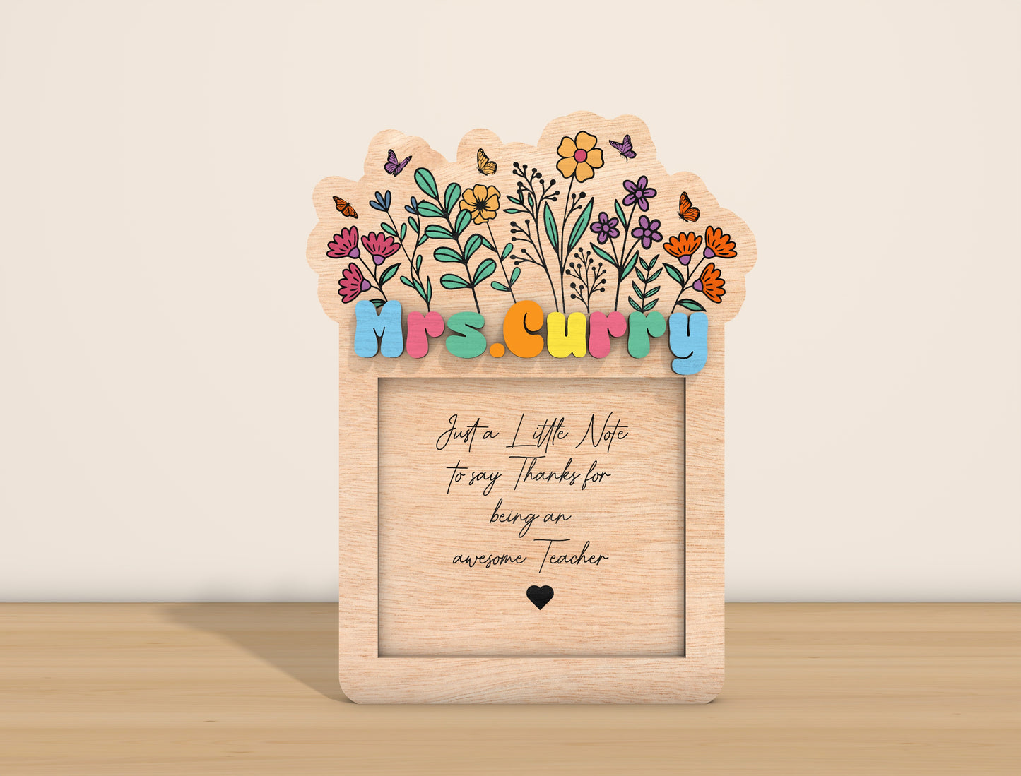Teacher Note Holder SVG Bundle Laser Cut File for Glowforge and LightBurn