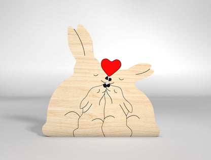 Personalized Animal Family Puzzle SVG for Glowforge and xTool