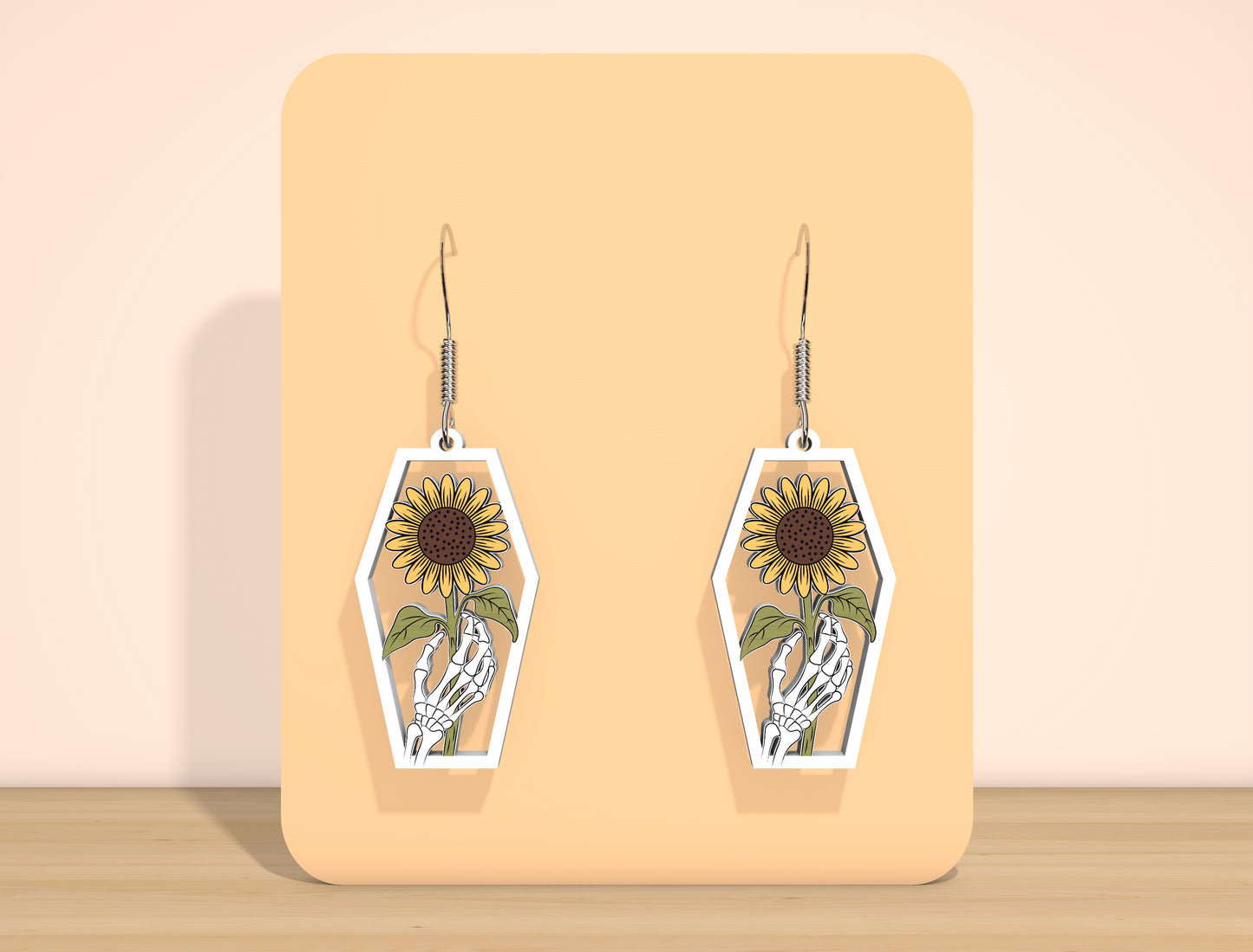 Skeleton Floral Earrings SVG Bundle for Glowforge xTool LightBurn 12 Designs