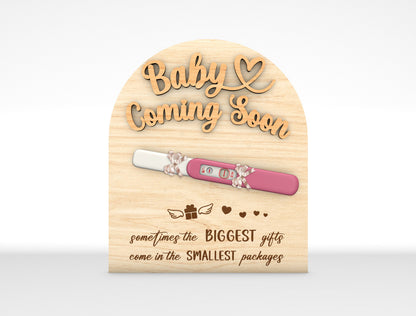 Pregnancy Announcement Plaque SVG Laser Cut File for Glowforge and xTool