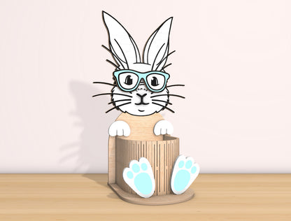 Bunny Basket SVG Bundle Cute Rabbit Egg Holder Glasses for Glowforge