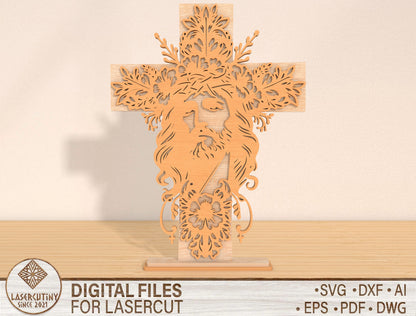 Jesus Cross SVG Bundle Christian Crucifix Easter for LightBurn and xTool