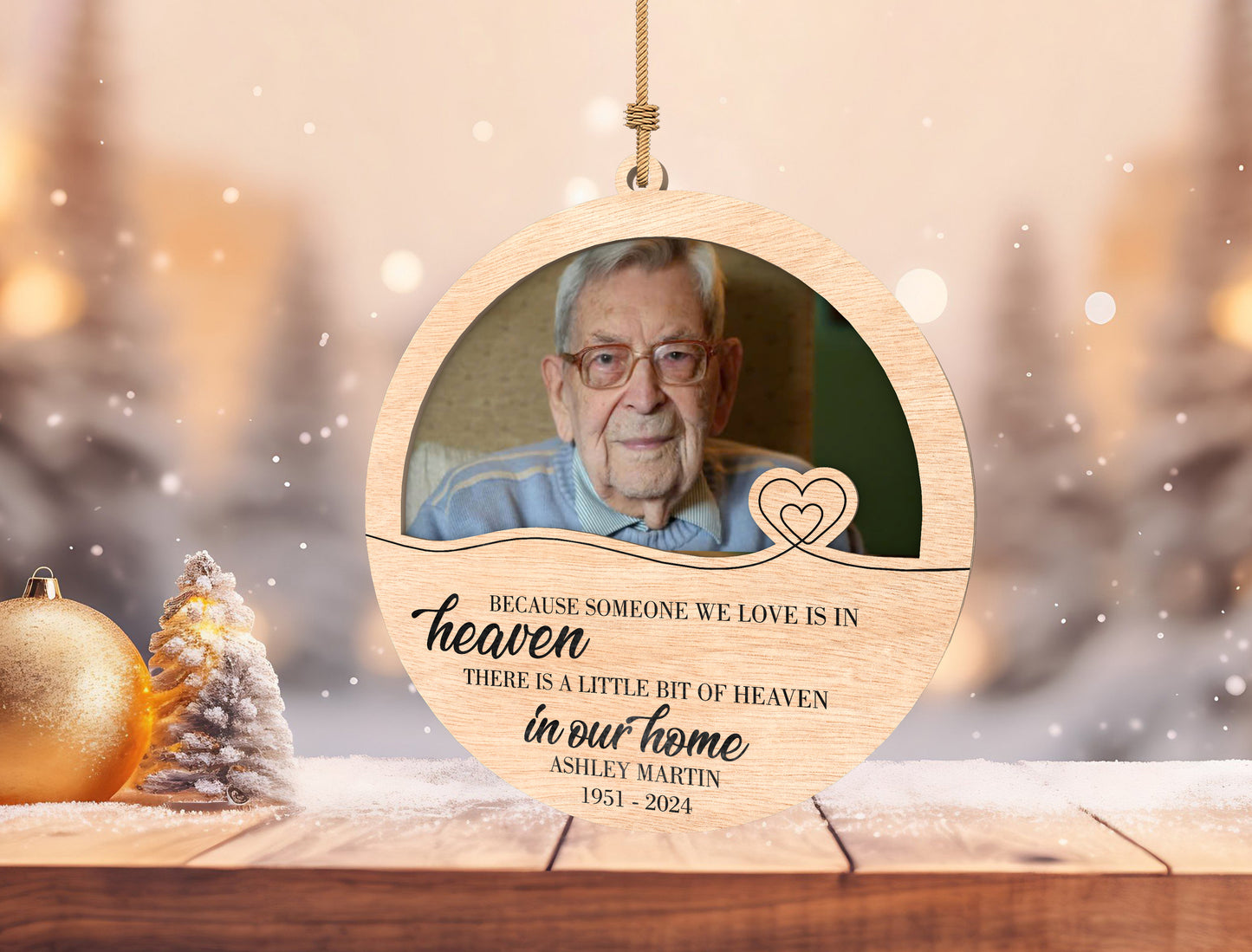 Photo Memorial Ornament SVG for xTool and Glowforge