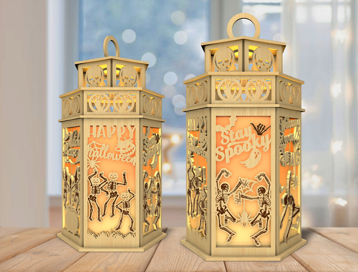 Halloween Witch Lantern SVG 3D Laser Cut File xTool