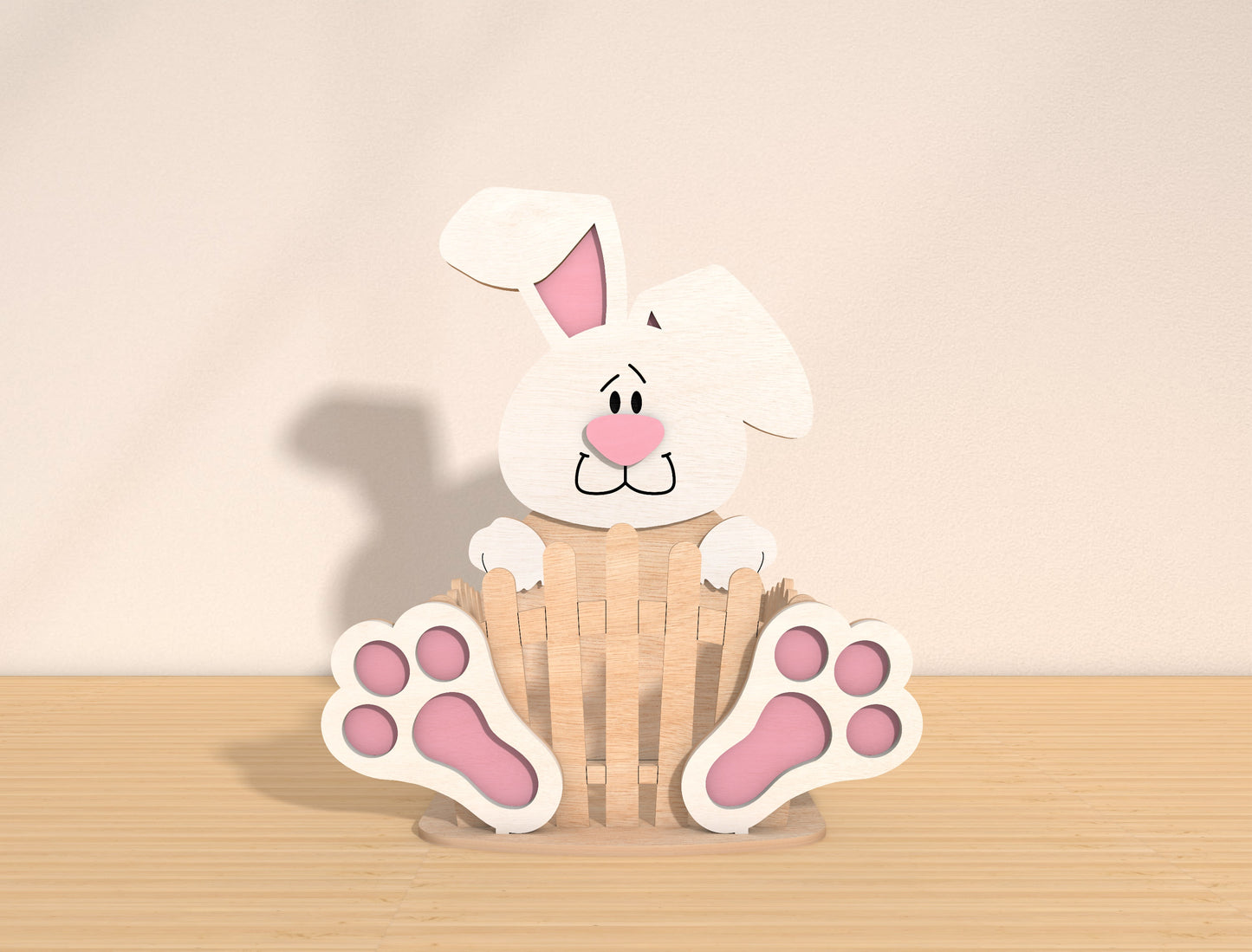Easter Bunny Basket Holder SVG Bundle Cute Candy for Glowforge and xTool