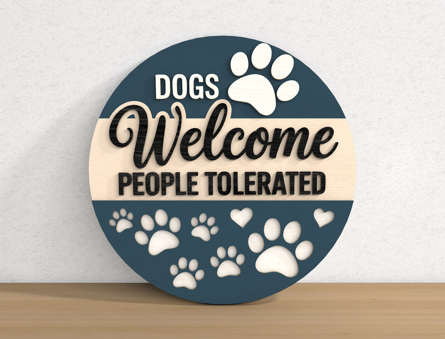 Dog Lover Welcome Door Sign SVG Bundle for xTool and Glowforge