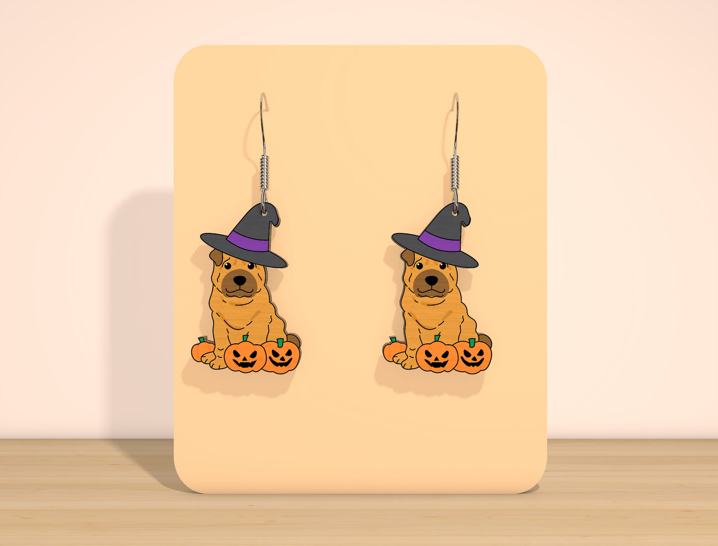Halloween Dog Earrings SVG Bundle for Glowforge xTool LightBurn 10 Designs