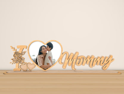 Personalized Mom Name Photo Stand SVG Bundle for LightBurn and xTool