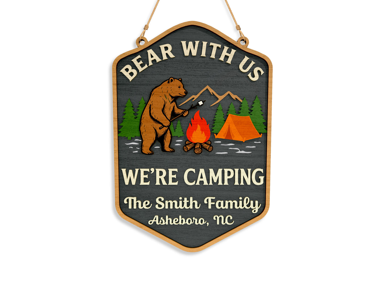 Camping Sign SVG Bundle “Home Is Where We Park It” for Glowforge