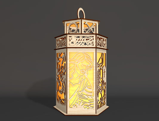 Easter Layered Lantern Christian Bunny Light SVG for Glowforge and xTool