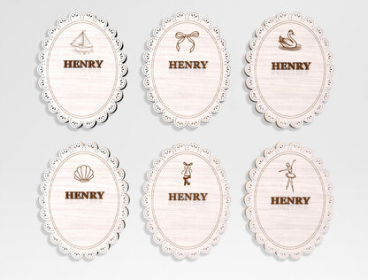 Baby Name Announcement Sign SVG File for Glowforge and xTool