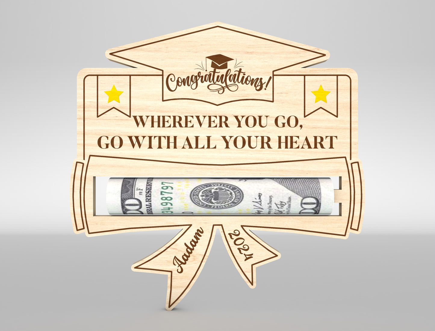 Graduation Money Holder SVG Laser Cut File for LightBurn and xTool