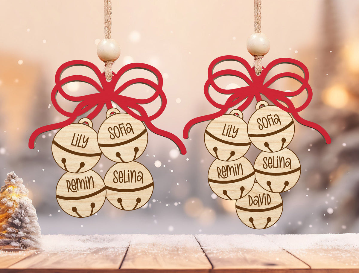 Personalized Jingle Bell Family Christmas Ornament SVG 3
