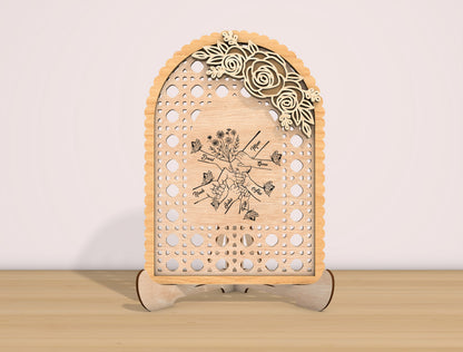 Personalized Mom Floral Arch Sign SVG for Glowforge and LightBurn