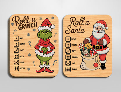 Christmas Puzzle Game SVG Bundle 13 Roll a Character Designs