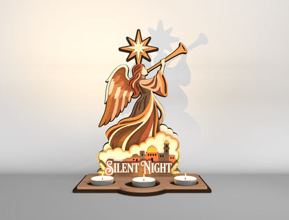 Nativity Candle Holder SVG Bundle 10 Designs Glowforge xTool