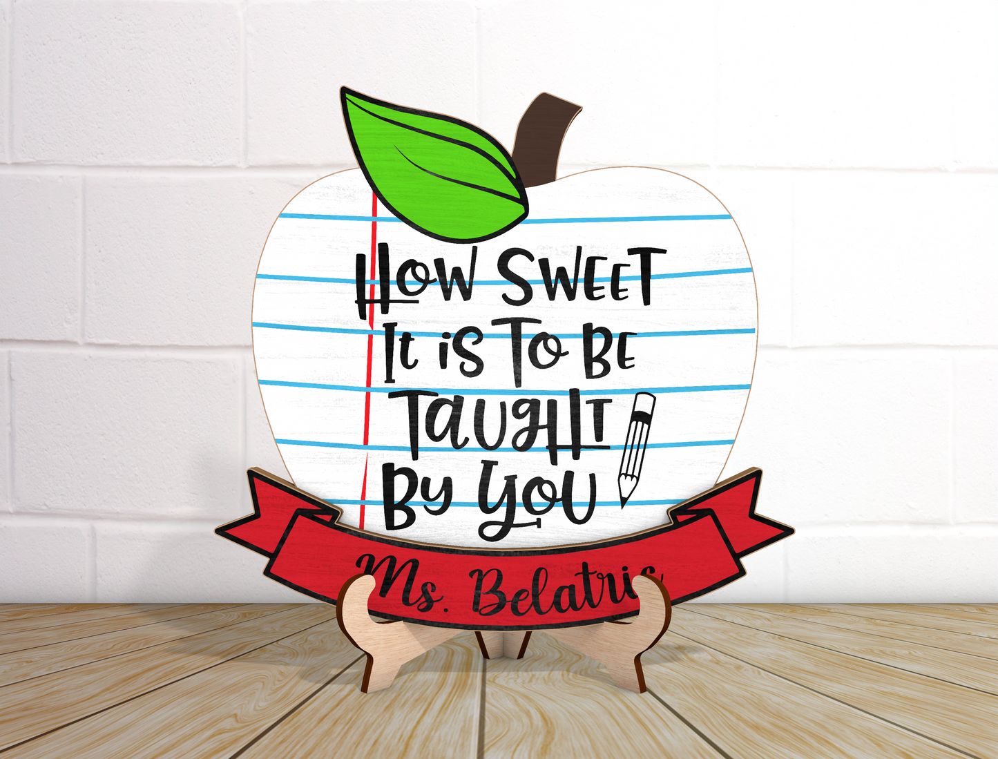 Personalized Teacher Tabletop Sign SVG Bundle Laser Cut File for Glowforge and LightBurn
