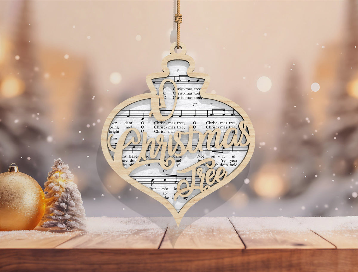 Christmas Hymn Ornament SVG Bundle Sheet Music Designs 4