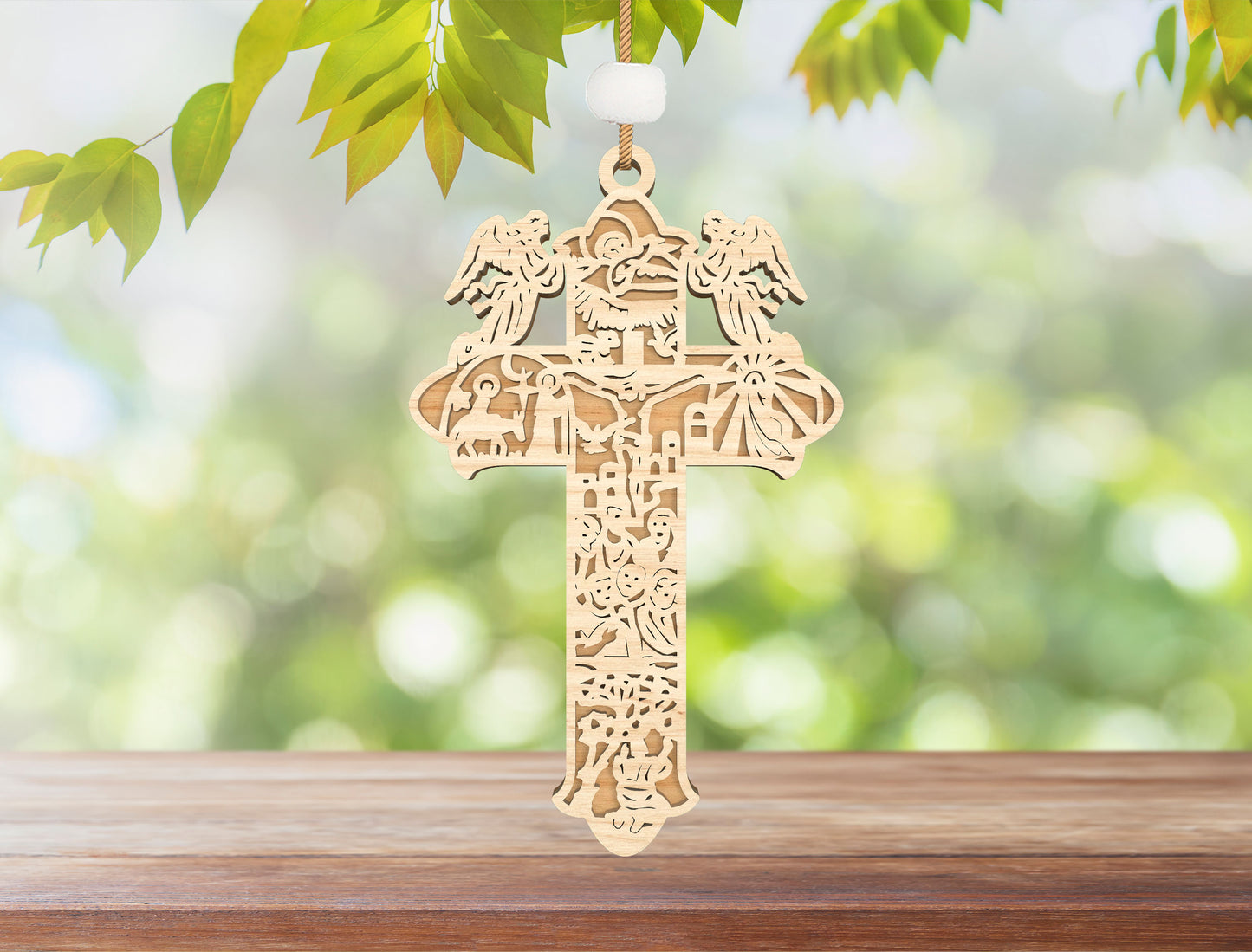 Christian Cross Ornament Multilayer SVG Bundle Religious for Glowforge and xTool