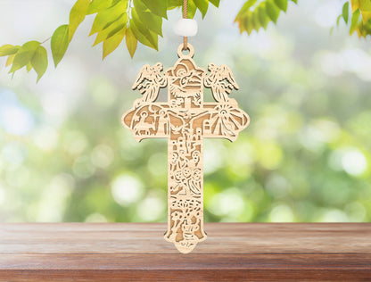 Christian Cross Ornament Multilayer SVG Bundle Religious for Glowforge and xTool