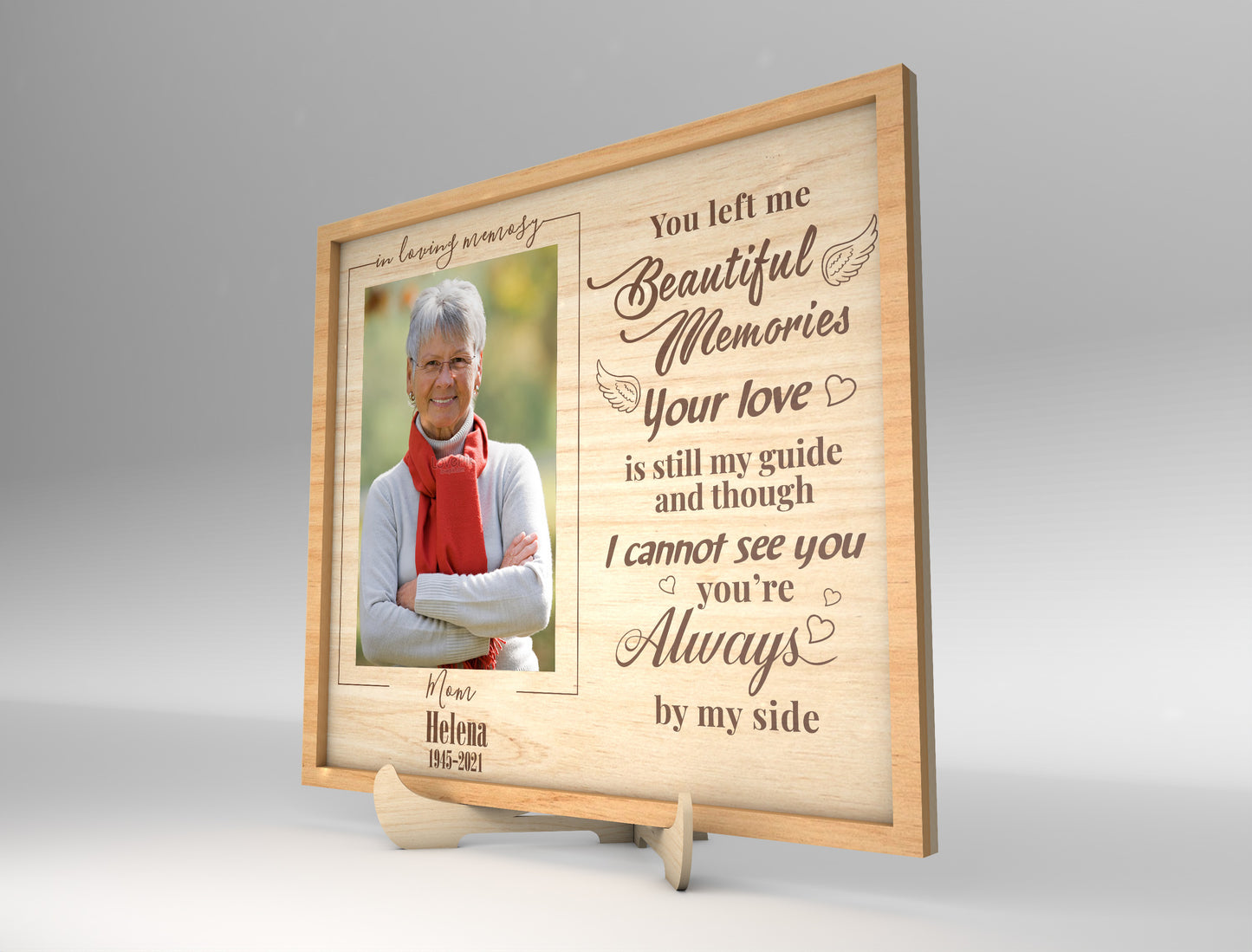 Memorial Tabletop Photo Frame SVG Laser Cut File for xTool
