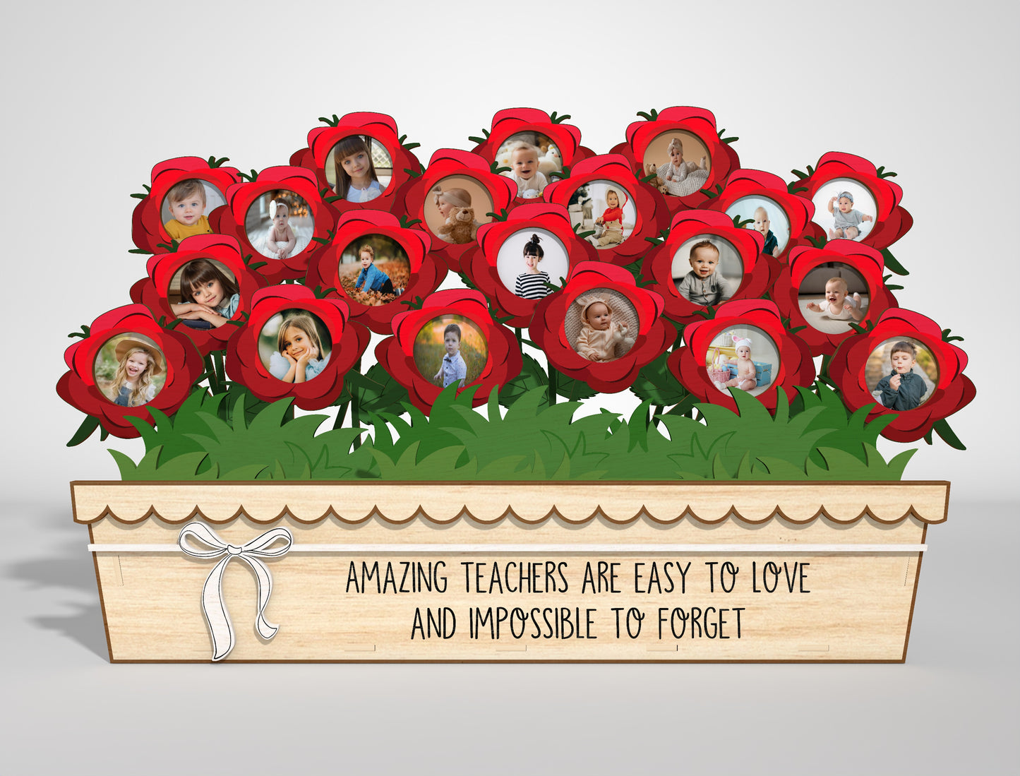 Teacher Flower Photo Frame SVG Bundle Laser Cut File for Glowforge and LightBurn