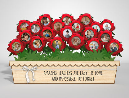 Teacher Flower Photo Frame SVG Bundle Laser Cut File for Glowforge and LightBurn