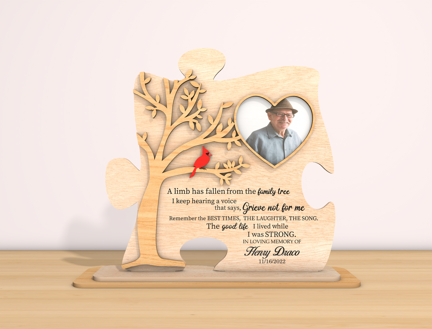 Memorial Puzzle Piece Sign SVG Laser Cut File for xTool