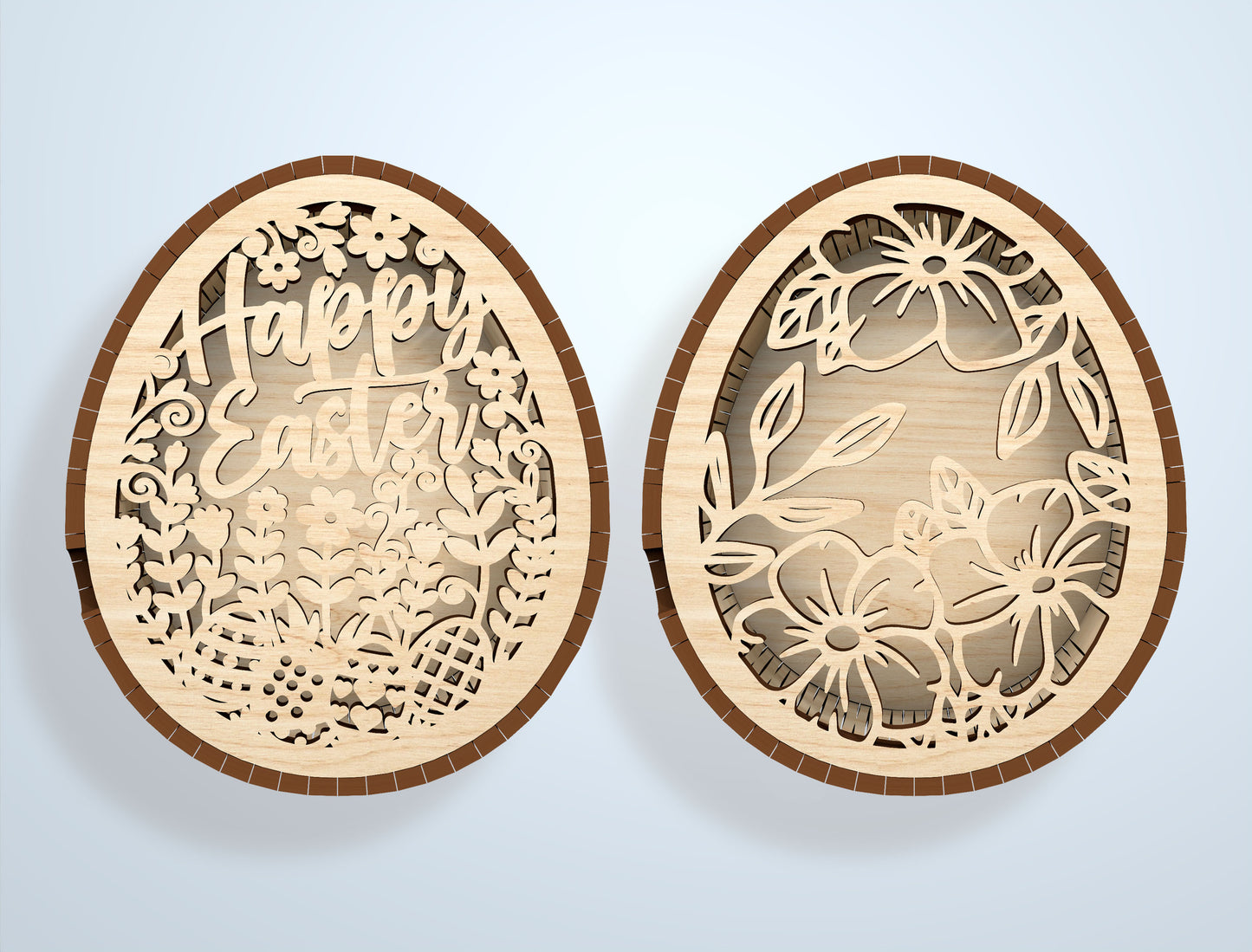 Easter Shadow Box SVG Bundle Happy Easter Egg for LightBurn and xTool