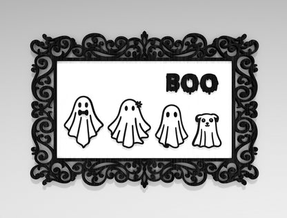 Personalized Ghost Family Sign SVG Bundle for Glowforge Laser Cutting