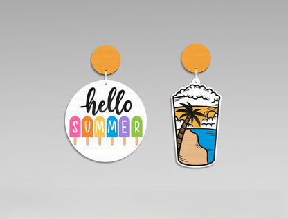 Summer Earrings SVG Bundle Laser Cut File for xTool and Glowforge
