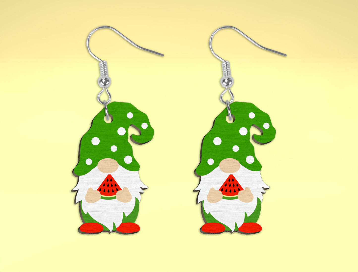 Watermelon Summer Earrings SVG Bundle Laser Cut File for Glowforge and xTool