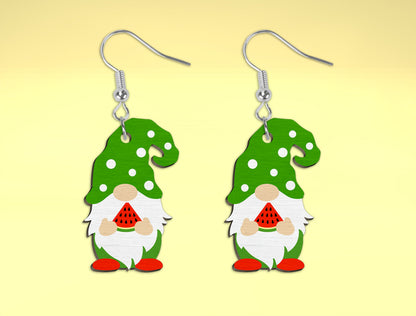 Watermelon Summer Earrings SVG Bundle Laser Cut File for Glowforge and xTool