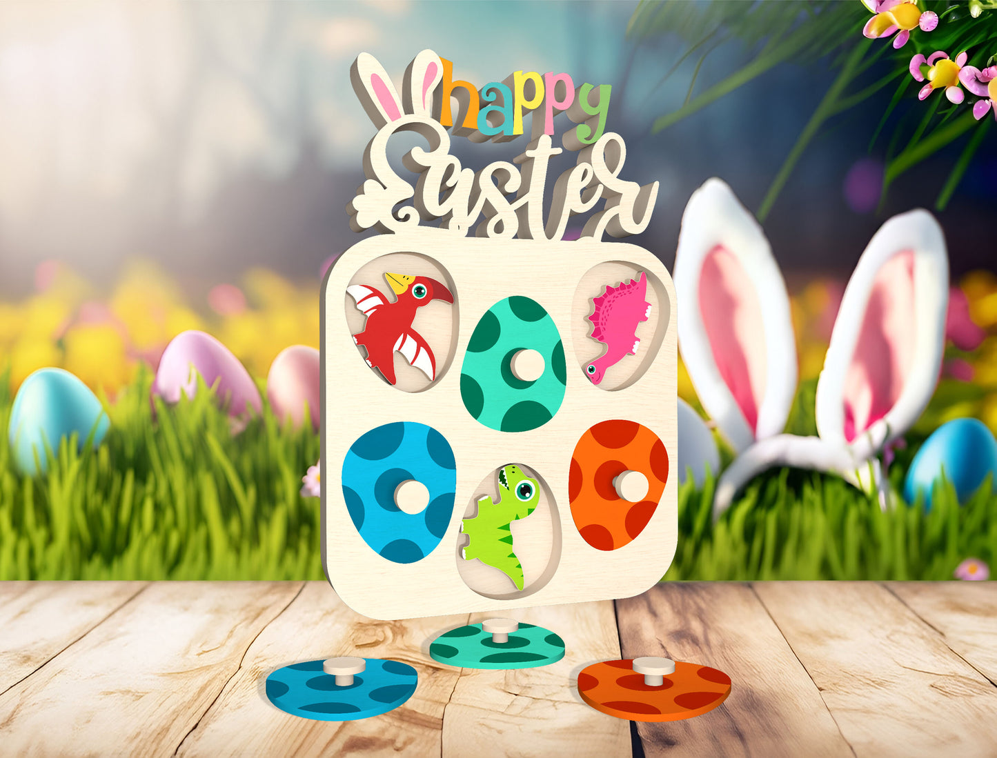 Easter Egg Board Game SVG Wooden Egg Matching Kids for Glowforge and xTool