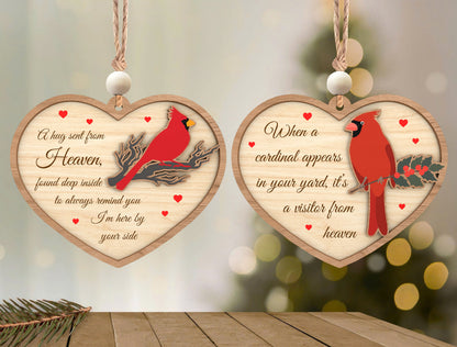Cardinal Heart Ornament SVG Bundle for Glowforge and xTool