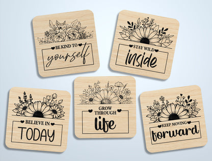 Motivational Fridge Magnet SVG Bundle for Glowforge and LightBurn