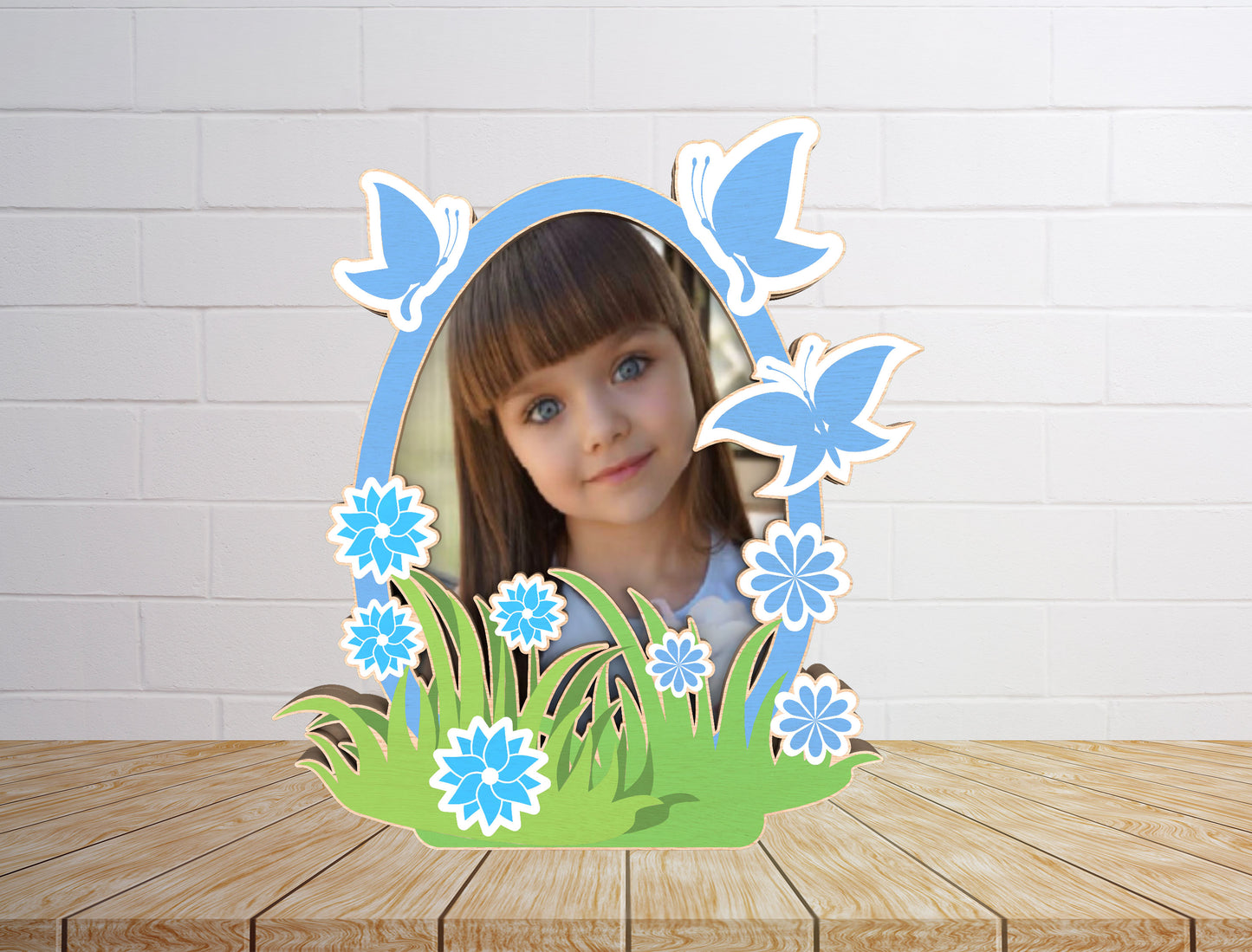 Easter Bunny Photo Frame SVG Kids Easter Photo Stand for Glowforge