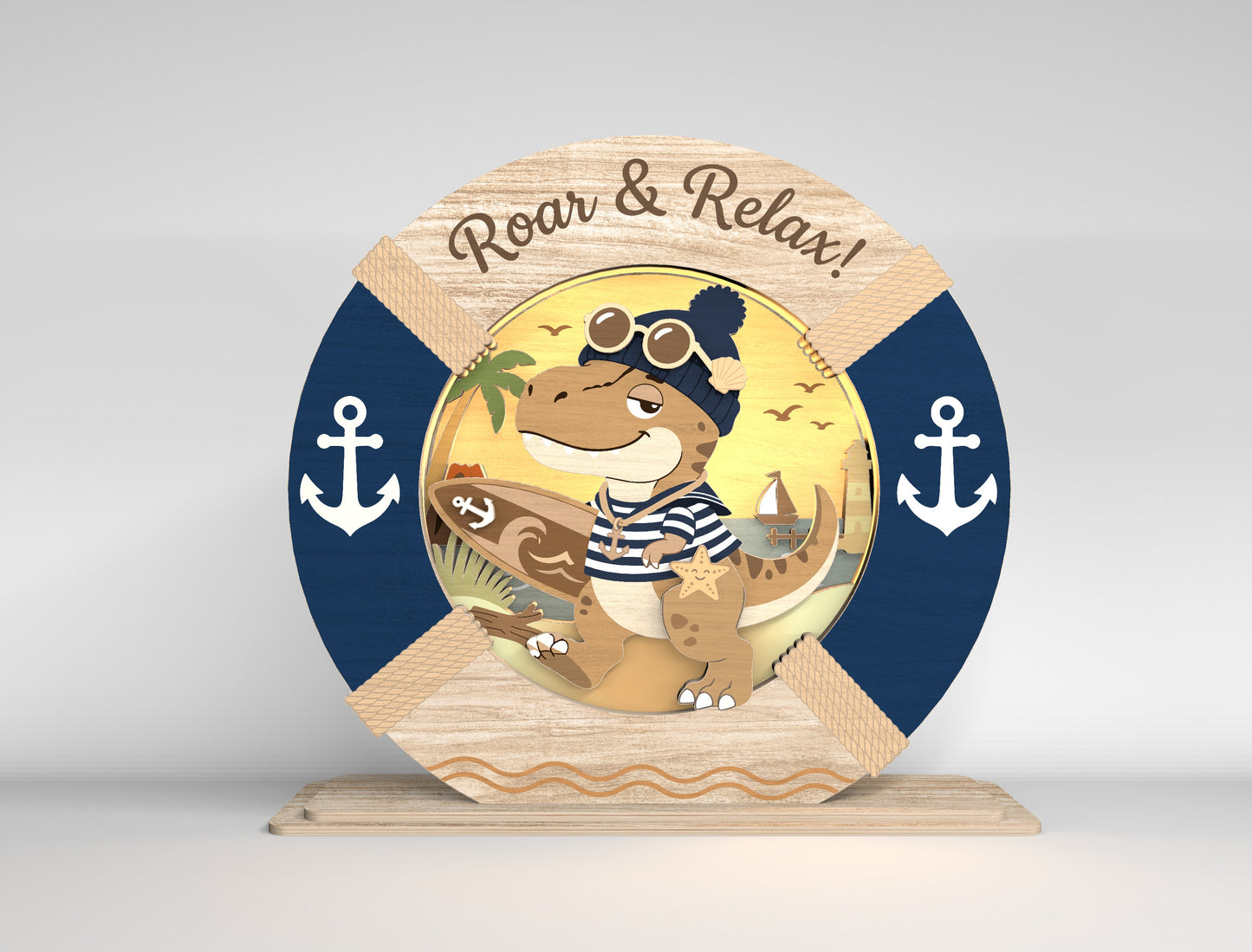 Nautical Animal Lamp SVG Bundle Laser Cut Decorative Light Files