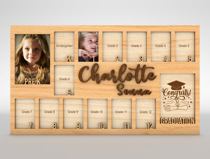 Personalized School Year Photo Frame SVG for xTool and Glowforge