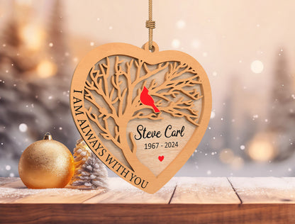 Cardinal Memorial Heart SVG for Glowforge and LightBurn